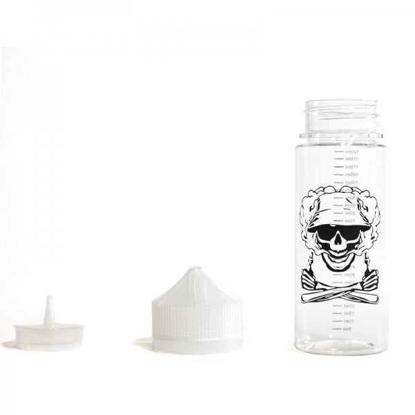 Bouteille graduée 120ml Bob Skull