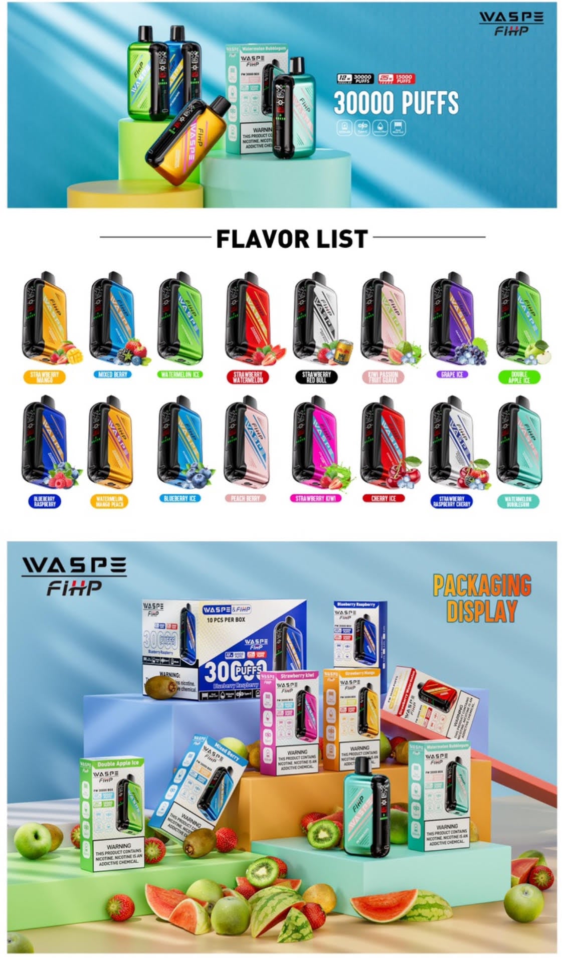 Fihp 30000 E-Cigarette Waspe